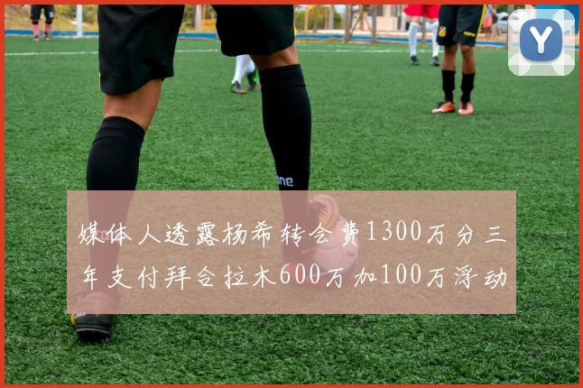 媒体人透露杨希转会费1300万分三年支付拜合拉木600万加100万浮动